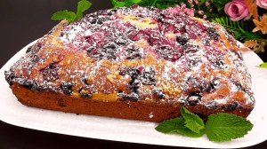 САМЫЙ ПЫШНЫЙ ПИРОГ за 15 МИНУТ! Просто СМЕШАЙ и в Духовку – Вкус Взрывает Мозг! 🍒