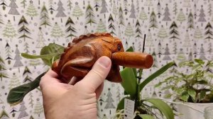 Поющая деревянная лягушка Guiro, жаба феншуй