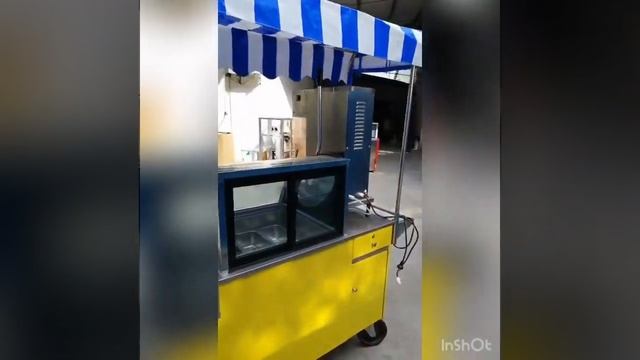 Торговая тележка витрина джелато + миксер  (делает пох?