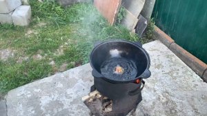 Картошка фри 🍟 и курица во фритюре в казане😋