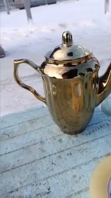 Находки на барахолке. Золотой чайник. Барахолка Киев У