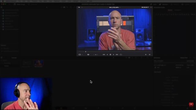 Синхронизация видео без звуковой дорожки с аудио треком во вкладке [MEDIA] в DaVinci Resolve