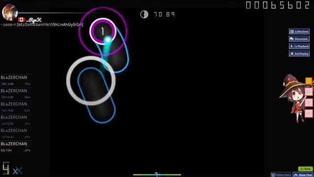 Шок!DEAD INSIDE ПРОШЕЛ 1000-7 В OSU! смотреть онлайн