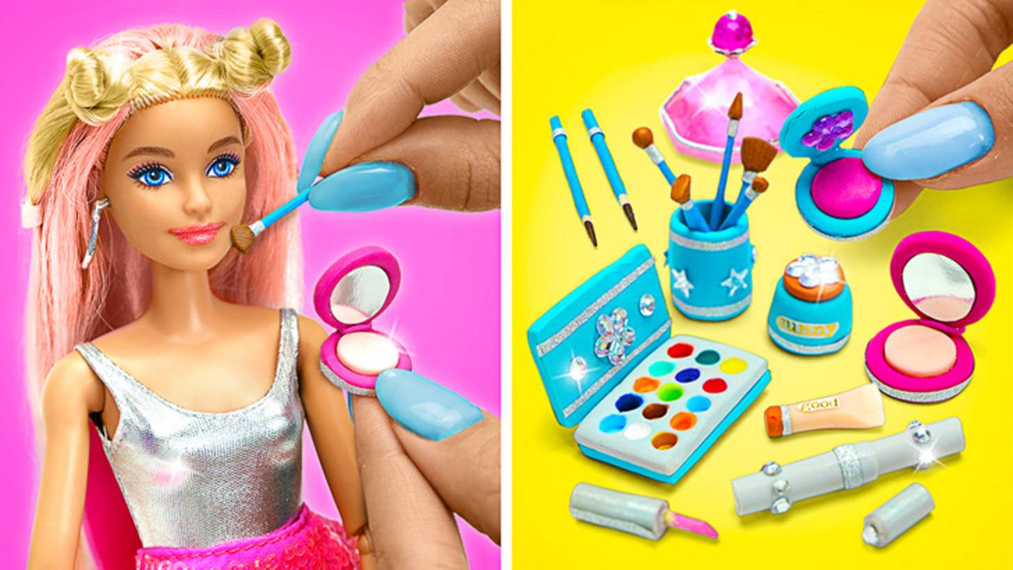 💄Мини-косметика для кукол 🎨 Весёлые идеи своими руками