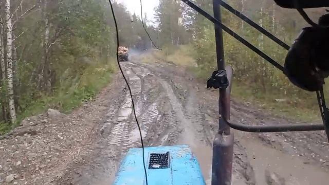 Вывозим сруб бани из леса! смотреть онлайн