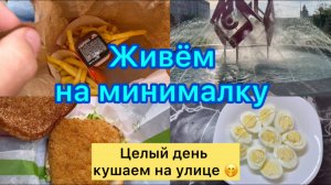 Живём на минималку . Целый день кушаем на улице . Прогулка #экономноеменю #живёмнаминималку