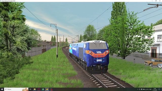Trainz маршрут Одесса-Колосовка тестовая обкатка перегона Одесса-Главная - Одесса-Застава2