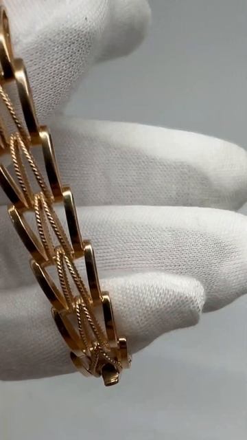 Золотой браслет Ёлочка 585, длинна 19 см, ширина 9 мм, вес 1 смотреть онлайн