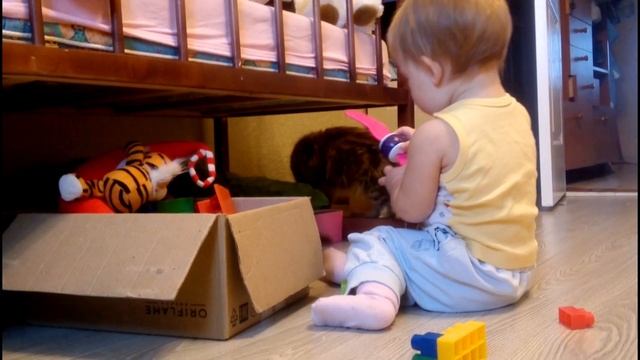 Кошки и Дети!Приколы с Детьми! / Funny Videos Cats and Kids! смотреть онлайн