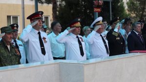 Торжественное шествие в 201-й военной базе в Таджикистане