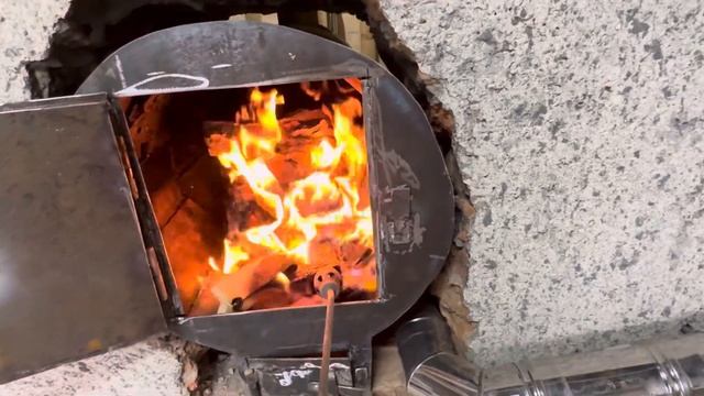 Первый пуск печки Феникс для парной, как выглядит печк смотреть онлайн