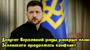 Депутат Верховной рады раскрыл план Зеленского продолжать конфликт