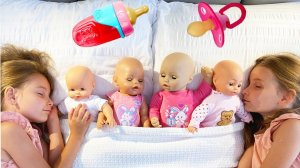 Куклы беби бон и Анабель Ксения и Арина играют как мама / Magic Twins