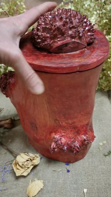 боченок для мёда из капа берёзы, ручная работа. смотреть онлайн