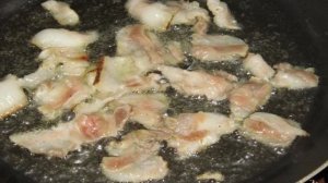 Картошка жареная на соленом сале