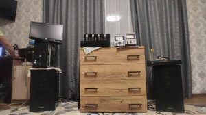 демонстрация работы лампового усилителя на 6р3с-1