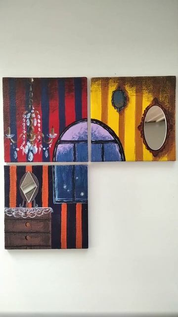 серия магнитов на холодильник #shorts #рисованиеакрилом # смотреть онлайн