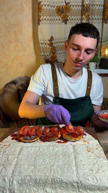 Гибрид Шаурмы из Чизбургеров 🔥 #рецепт #foodblogger #шаурма