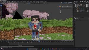 создание простой Майнкрафт анимации в блендере