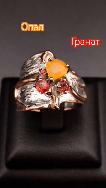 ,#серебро #кольцо #gemstone #jewelry #украшения #опал #гранат смотреть онлайн
