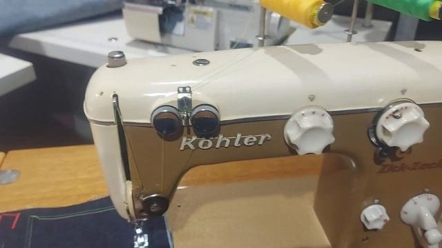 Заправка ниток для двойной иглы . Кёлер 53 класс.