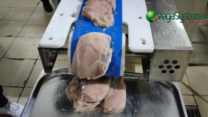 Нарезка горизонтальным слайсером куриной грудки и ка?