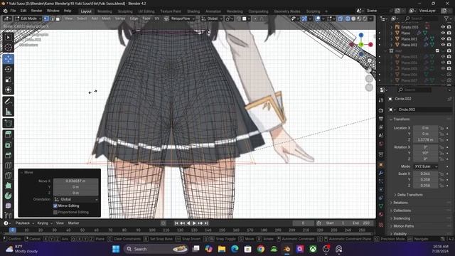 Как создать аниме девушку в Blender -【Blender 4.2】 смотреть онлайн