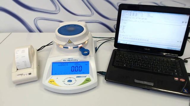 Работа анализатора влажности Adam PMB смотреть онлайн