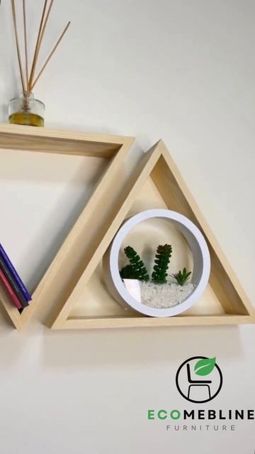 Настенные полки из дерева Tr-1 | Красивые полки из дерев? смотреть онлайн