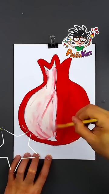 Как я рисую гранат красками гуашь #рыбакит #простыерис смотреть онлайн