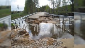 Дожди на севере Нижегородской области были настолько сильны, что смыли дорогу