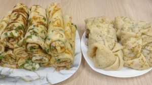 #рулетики, да блины с #маково-творожной начинкой. Пропорции в описании.