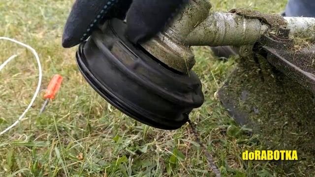 Тест самодельной лески их ПЭТ бутылок. Покос травы сам