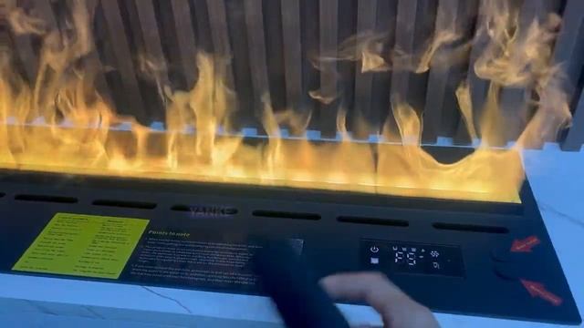 3D камин с цветным пламенем.