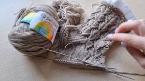 Ажурные носки с рюшей, пряжа "Детский каприз"