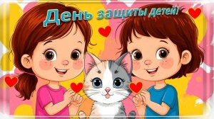 День защиты детей видеооткрытка 1