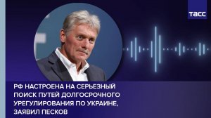 РФ настроена на серьезный поиск путей долгосрочного урегулирования по Украине, заявил Песков