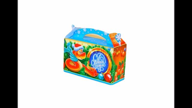 Сладкий новогодний подарок весом 500 грамм в картонной смотреть онлайн