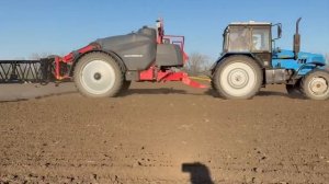 Опрыскиватель Horsch. Трактор МТЗ и автопилот Trimble #horsch #м?