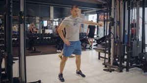 Горизонтальное отведение плеча в кроссовере/ Horizontal shou