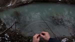 Зимняя рыбалка на усача. Река Джалка. Рыбалка в Чечне.