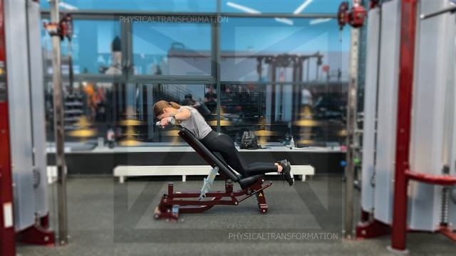 Подъемы рук через сторону с гантелями на наклонной ск?