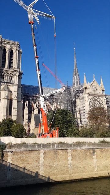 Вид с противоположного берега реки Сена на собор Пари? смотреть онлайн