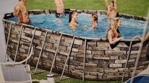 Распаковка — Каркасный бассейн Bestway Power Steel Swim Vista