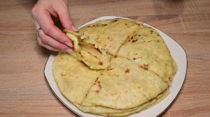 ХЫЧИНЫ тонкие с картошкой, брынзой и зеленью