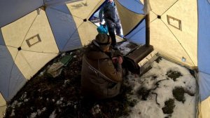 РЫБАЛКА.НОЧУЕМ НА ОСТРОВЕ .ОБМЫВАЕМ СНЕГОХОД YAMAHA.