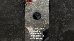 Как ловить зимой линя , с мормишкой!!