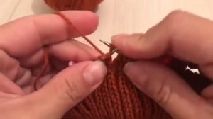 Двойная петля в лицевом ряду