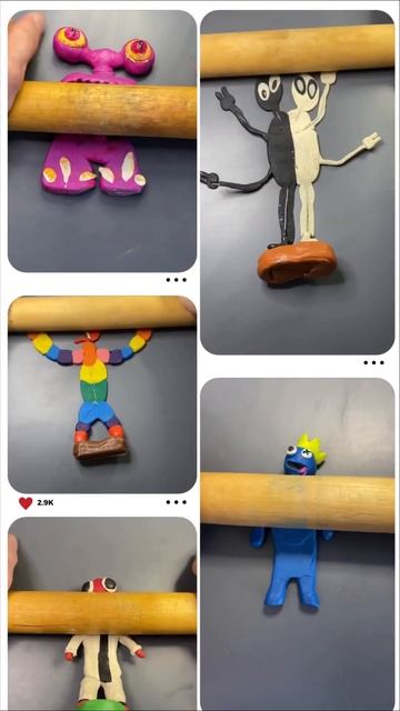 Rainbow Friends Clay Art #rainbowfriends #roblox #plasticine #sculpting #clayart смотреть онлайн