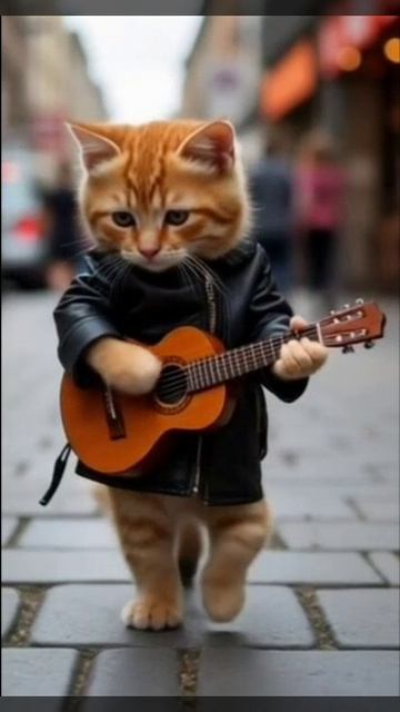 Котик и гитара     